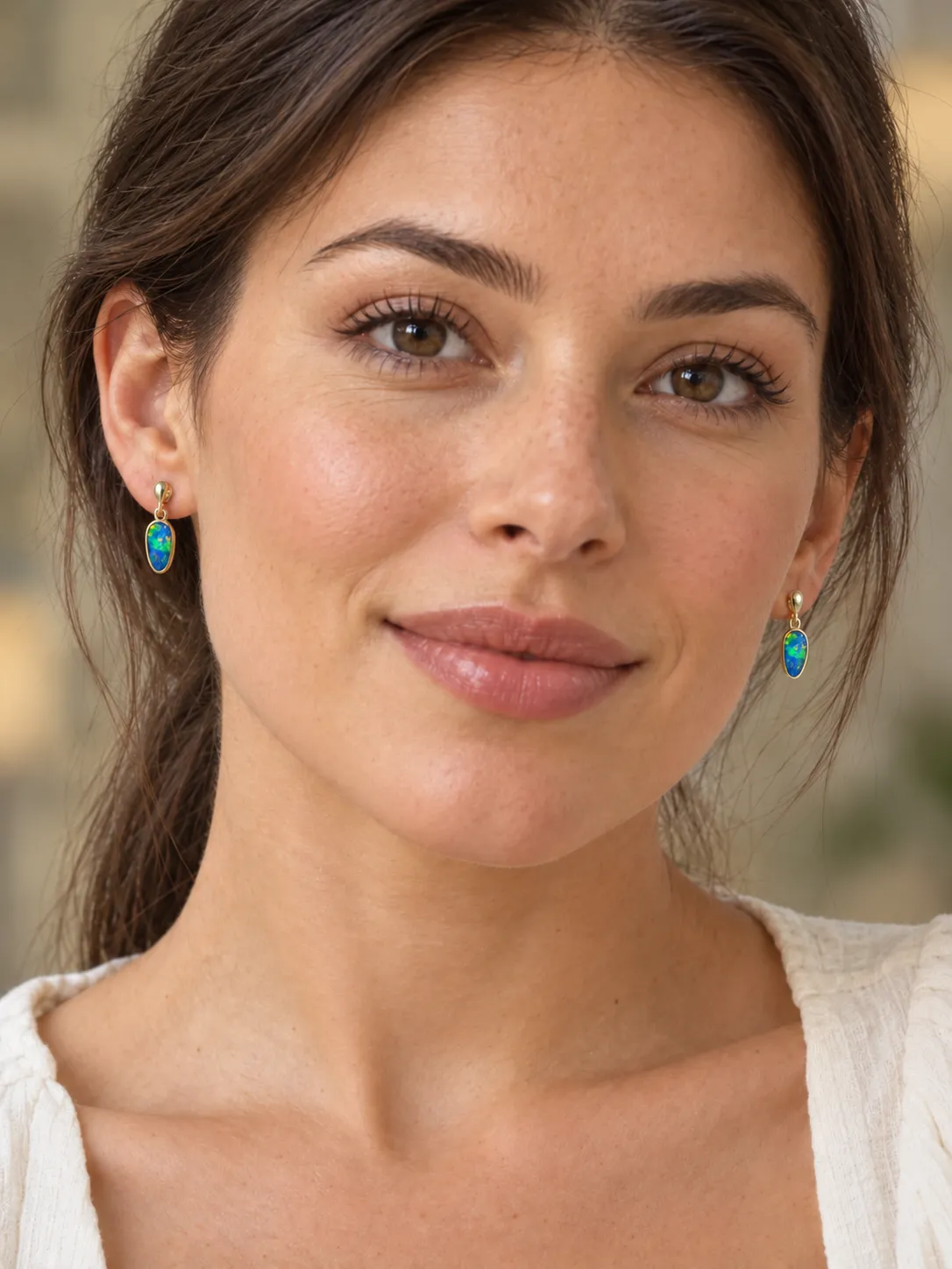 Victoria Jane Opal Butterfly orecchini pendenti oro 9ct
