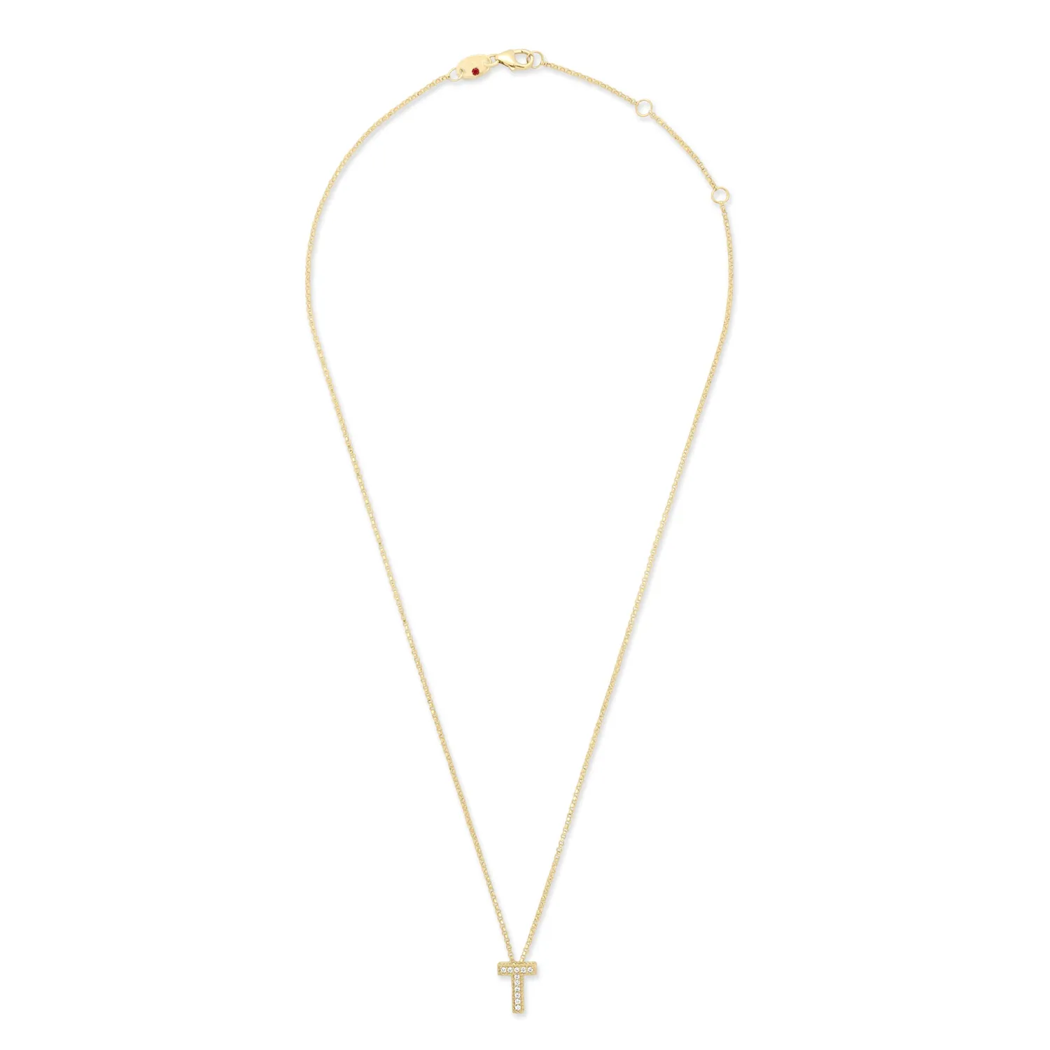 Roberto Coin Tiny Treasure collana lettere oro 18kt ciondolo