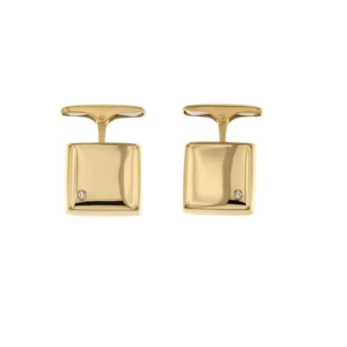 Gioielli Celiento gemelli uomo oro giallo 18kt diamantino