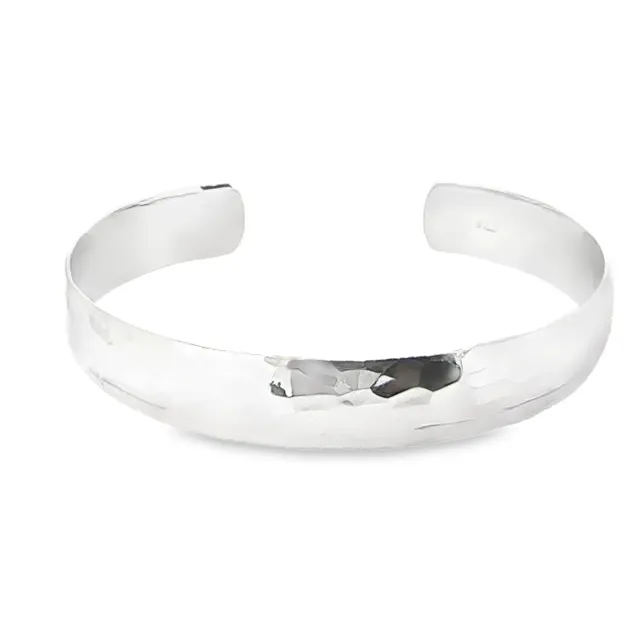 Victoria Jane Hammered Silver Cuff bracciale argento martellato
