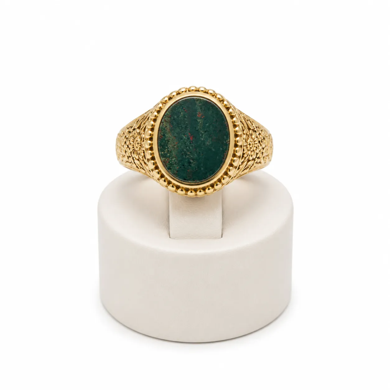 Victoria Jane Bloodstone Signet anello oro 9ct