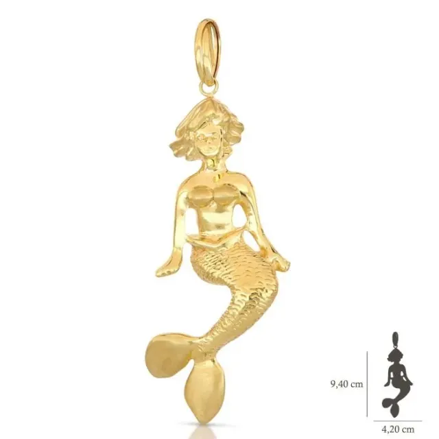 Gioielli Celiento sirena ciondolo oro giallo 18kt portafortuna