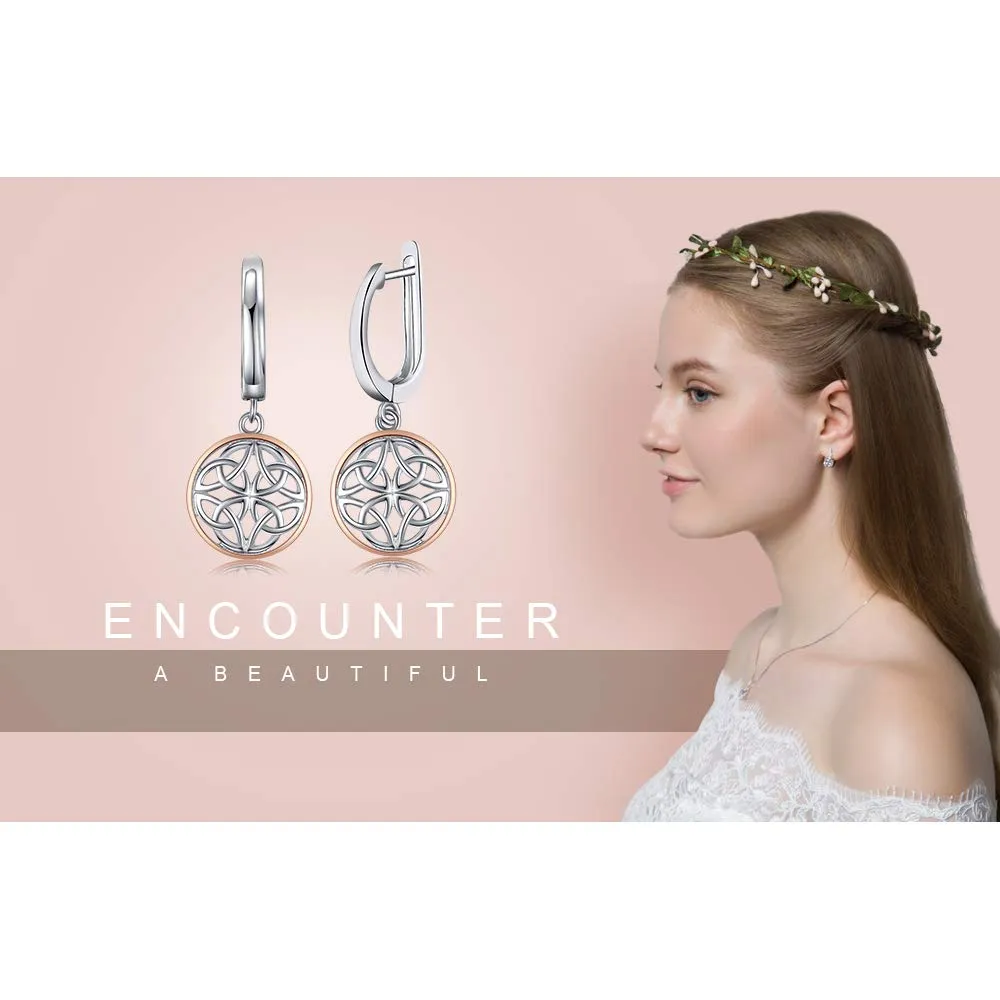 JewelryPalace Celtici Knots Orecchini Argento Pendenti Traforati