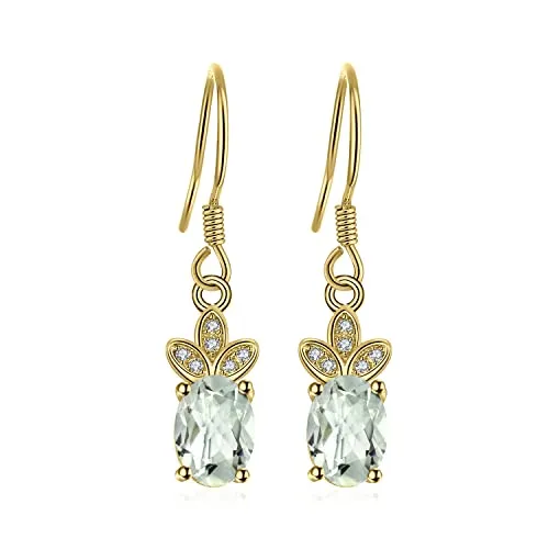 JewelryPalace 1.9ct orecchini pendenti ametista verde oro giallo