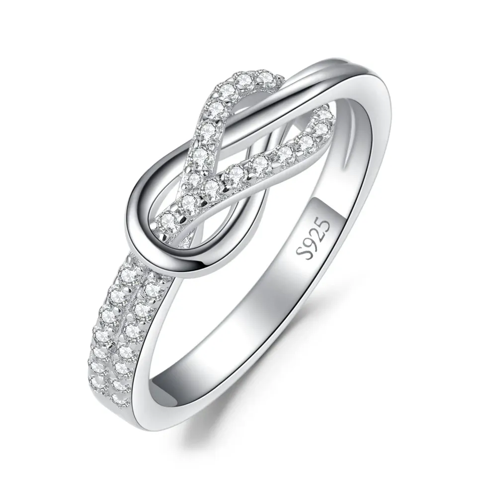 JewelryPalace Infinito 0.4ct Anello Argento Zirconia 14.5