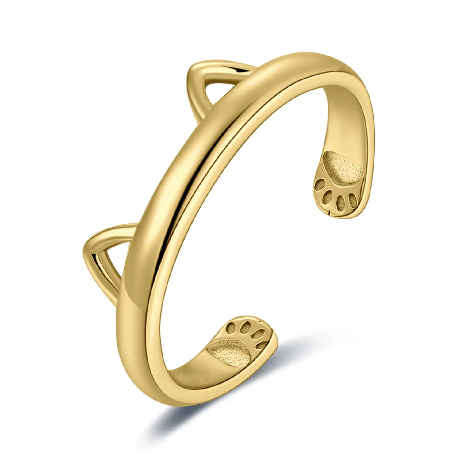 JewelryPalace Gatto Zampa anello argento regolabile