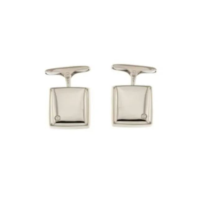 Gioielli Celiento Gemelli oro bianco 18kt diamantino uomo