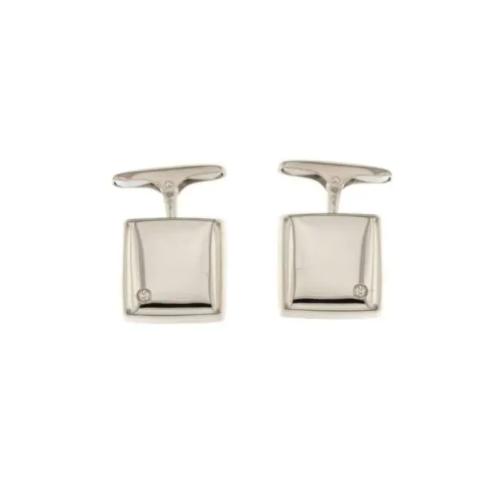 Gioielli Celiento Gemelli oro bianco 18kt diamantino uomo