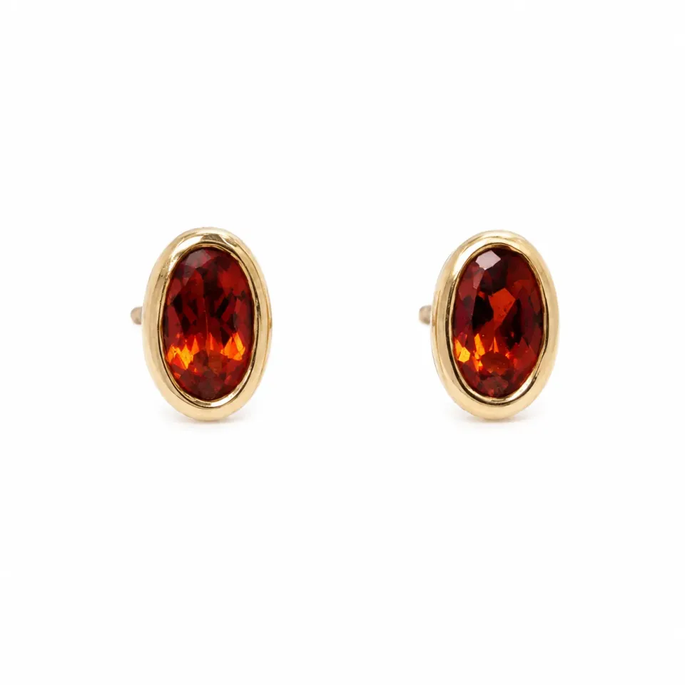 Victoria Jane Fire Opal orecchini oro giallo opale fuoco