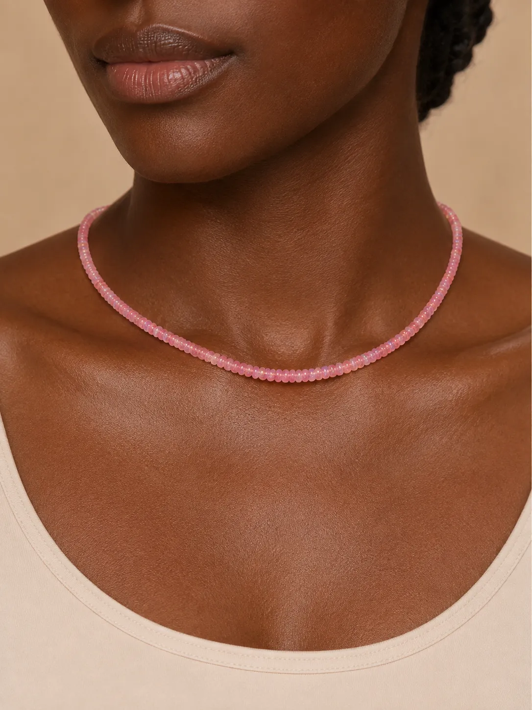 Victoria Jane Blush Opal collana perle opale rosa argento