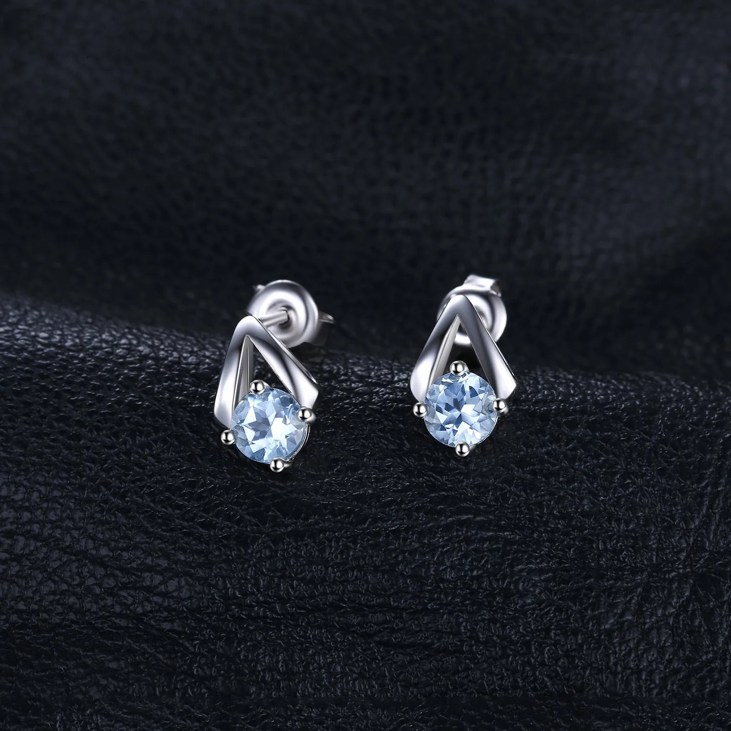 JewelryPalace Ventaglio 1.2ct orecchini argento 925 topazio tondo