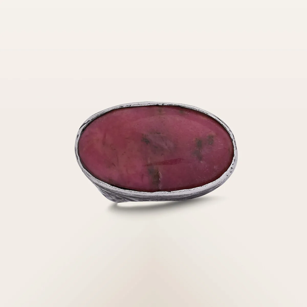 Alfredo Correnti Gea Anello Rodocrosite pietra rosa