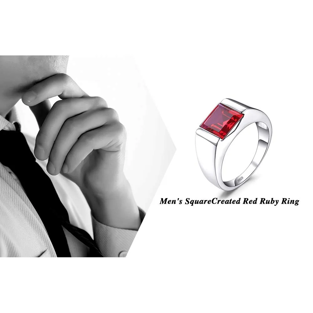 JewelryPalace Solitario 3.3ct Anello Uomo Argento 925