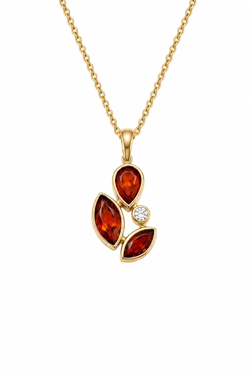 Victoria Jane Fire Opal collana oro diamante
