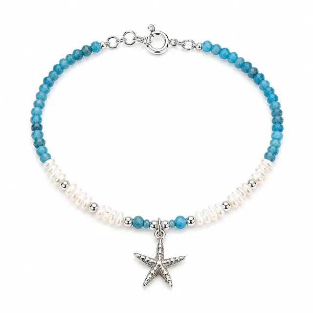 Victoria Jane Starfish bracciale calcedonio perle argento