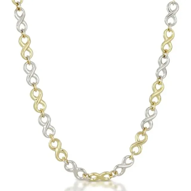 Gioielli Celiento Infinito girocollo oro 18kt bicolore
