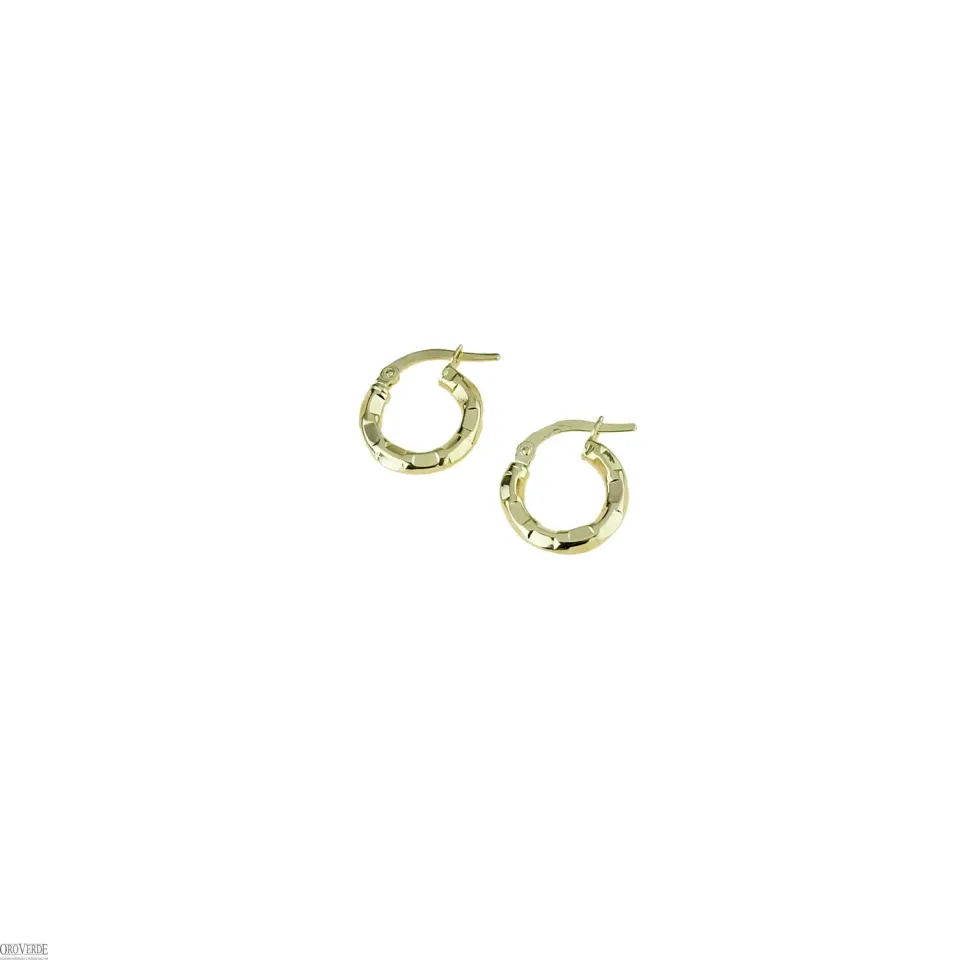 Gioielli Celiento Orecchini oro giallo 18kt cerchi 8mm