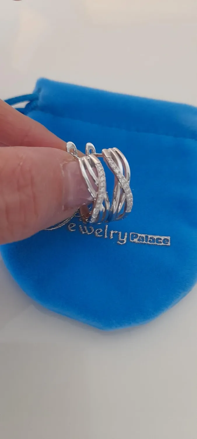 JewelryPalace Hoop Infinito orecchini cerchio argento zirconia