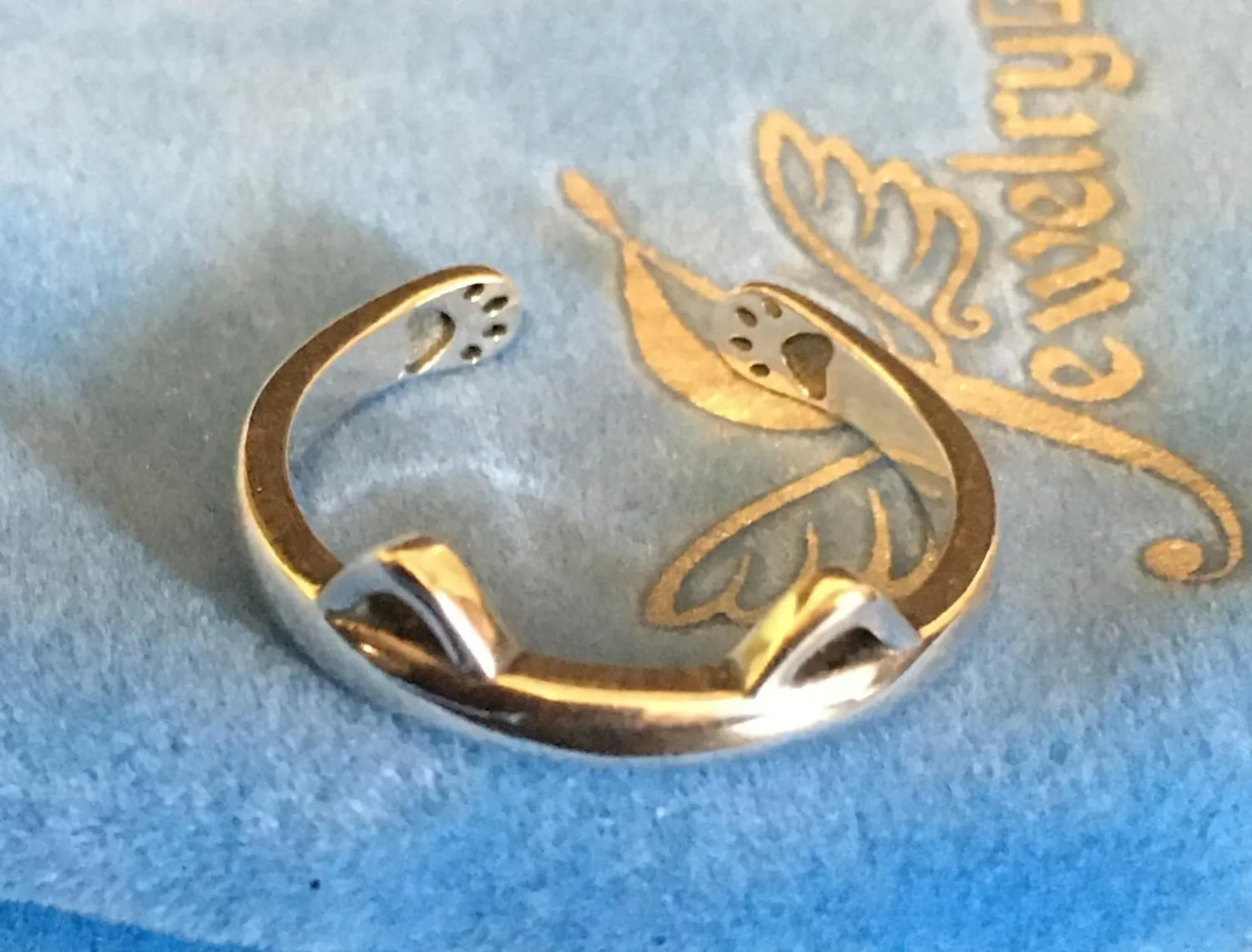 JewelryPalace Gatto Zampa anello argento regolabile