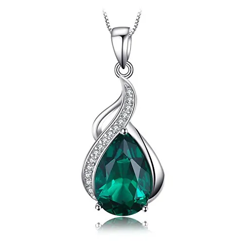 JewelryPalace Goccia 2.8ct Collana Argento Smeraldo 45cm