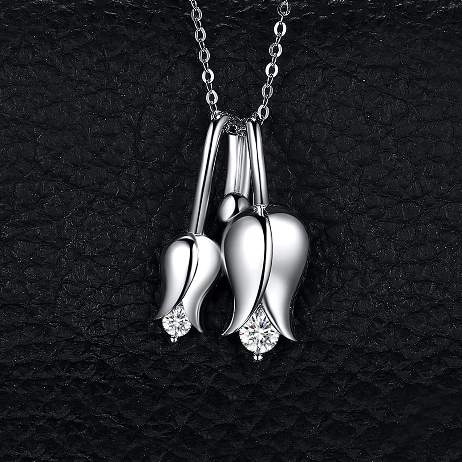 JewelryPalace Collana Giglio Valle Argento 925 Zirconia 45cm
