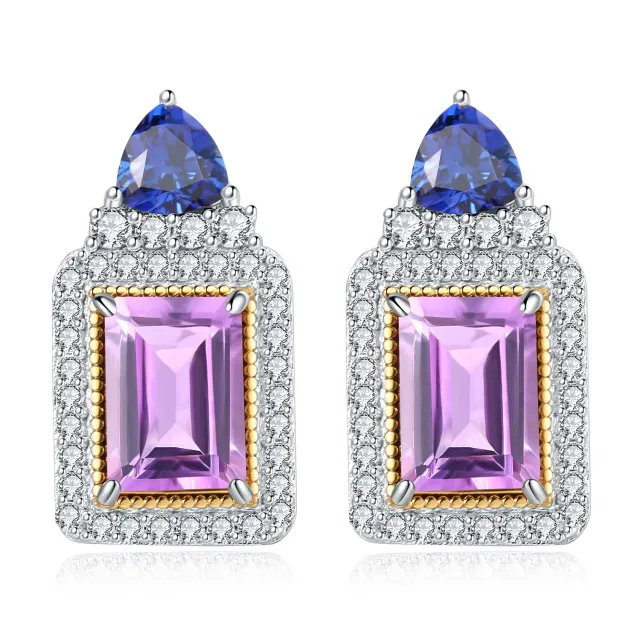 JewelryPalace Vintage 1.5ct orecchini argento ametista viola