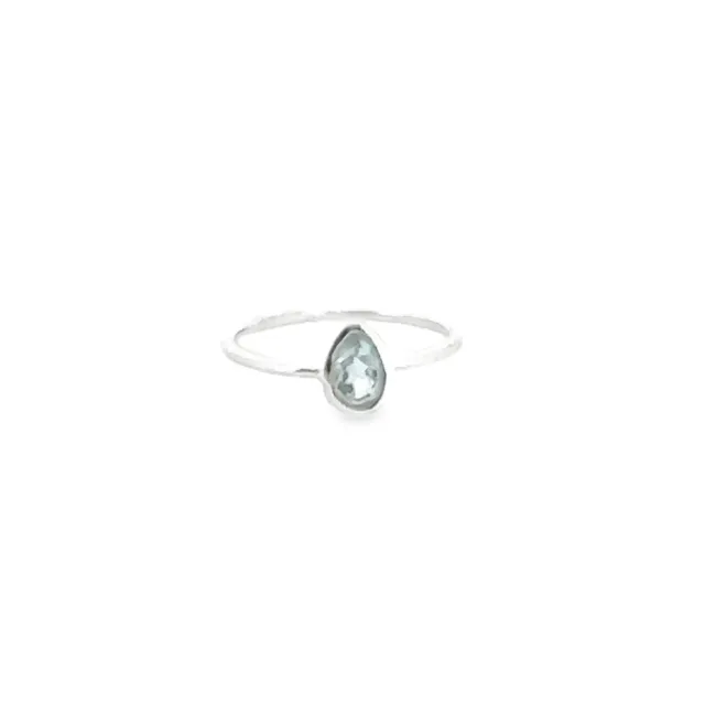Victoria Jane Teardrop anello acquamarina argento goccia