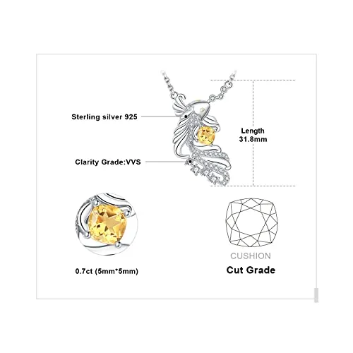 JewelryPalace Carpa Koi 1.3ct Collana Argento 925 Citrino