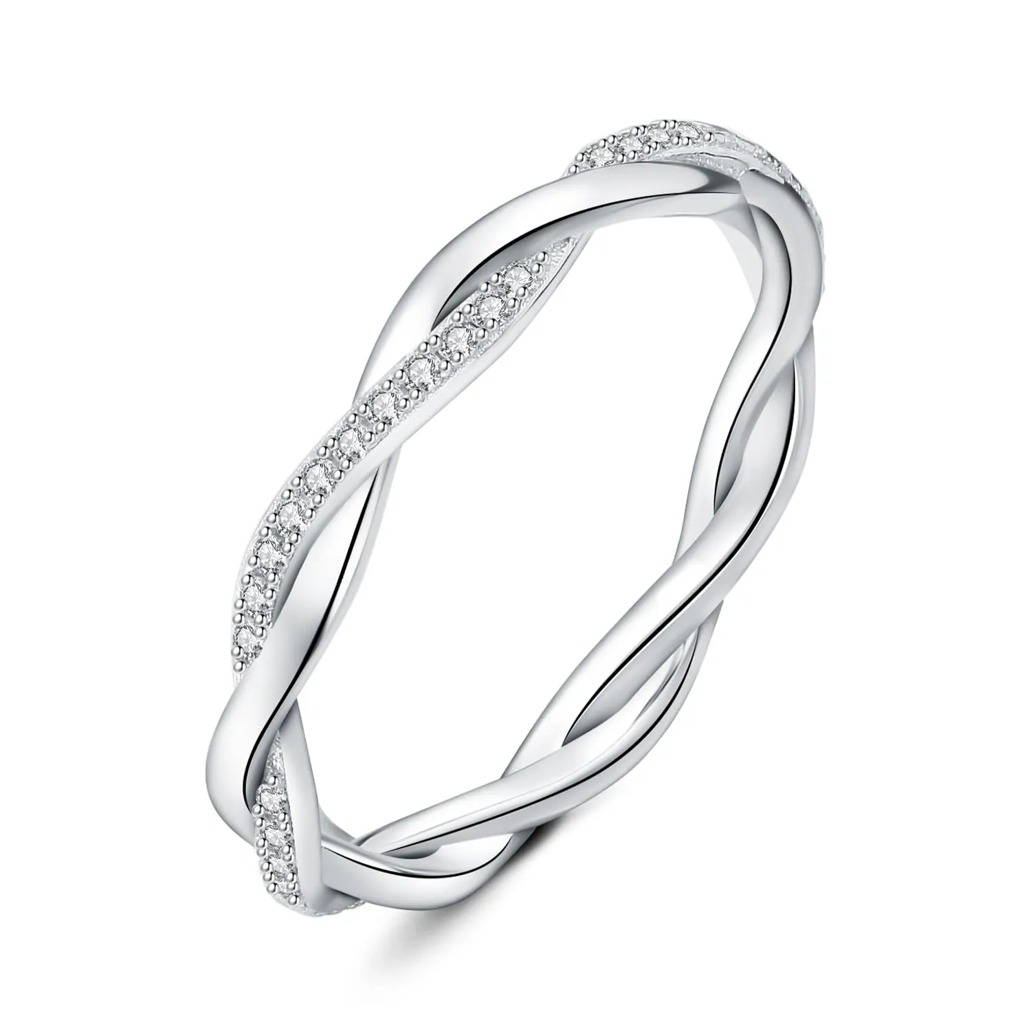 JewelryPalace Corda Infinito anello argento zirconia