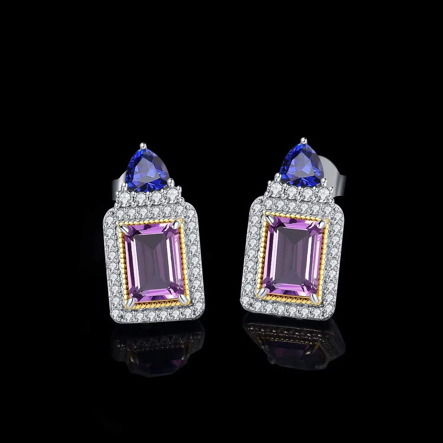 JewelryPalace Vintage 1.5ct orecchini argento ametista viola