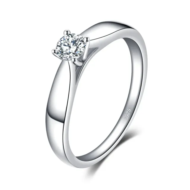 JewelryPalace Anello Solitario Fidanzamento Argento 925 Sposa
