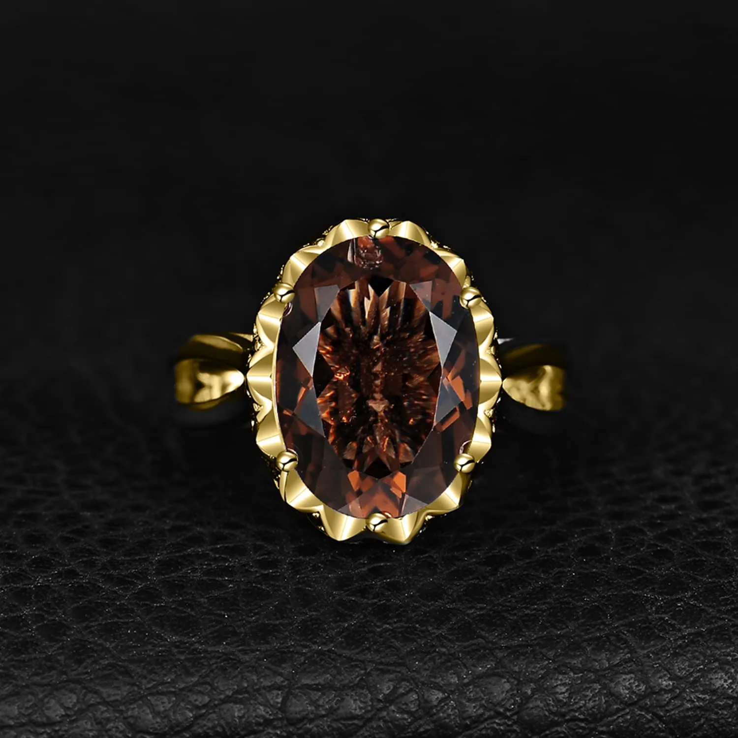 JewelryPalace 5.7ct Ovale anello argento quarzo misura 14.5