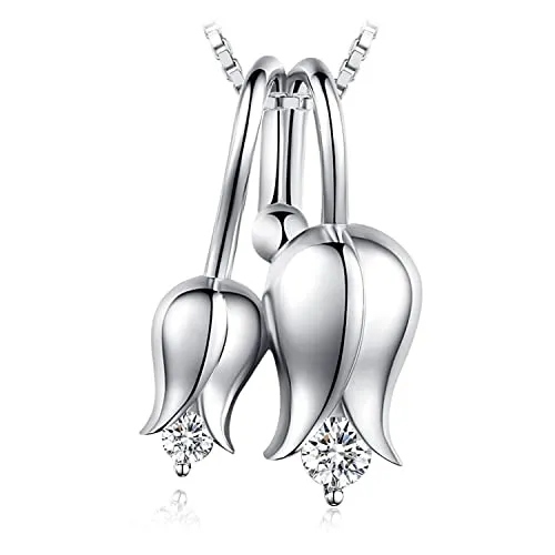 JewelryPalace Collana Giglio Valle Argento 925 Zirconia 45cm