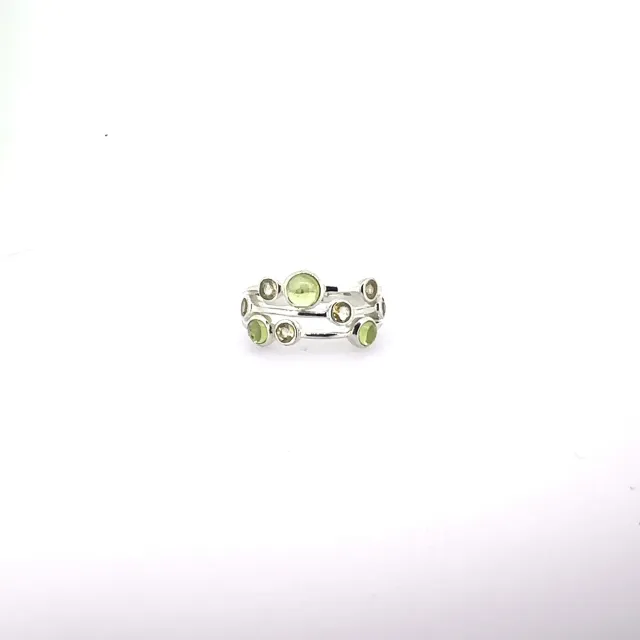 Victoria Jane Raindrops anello argento citrino peridoto