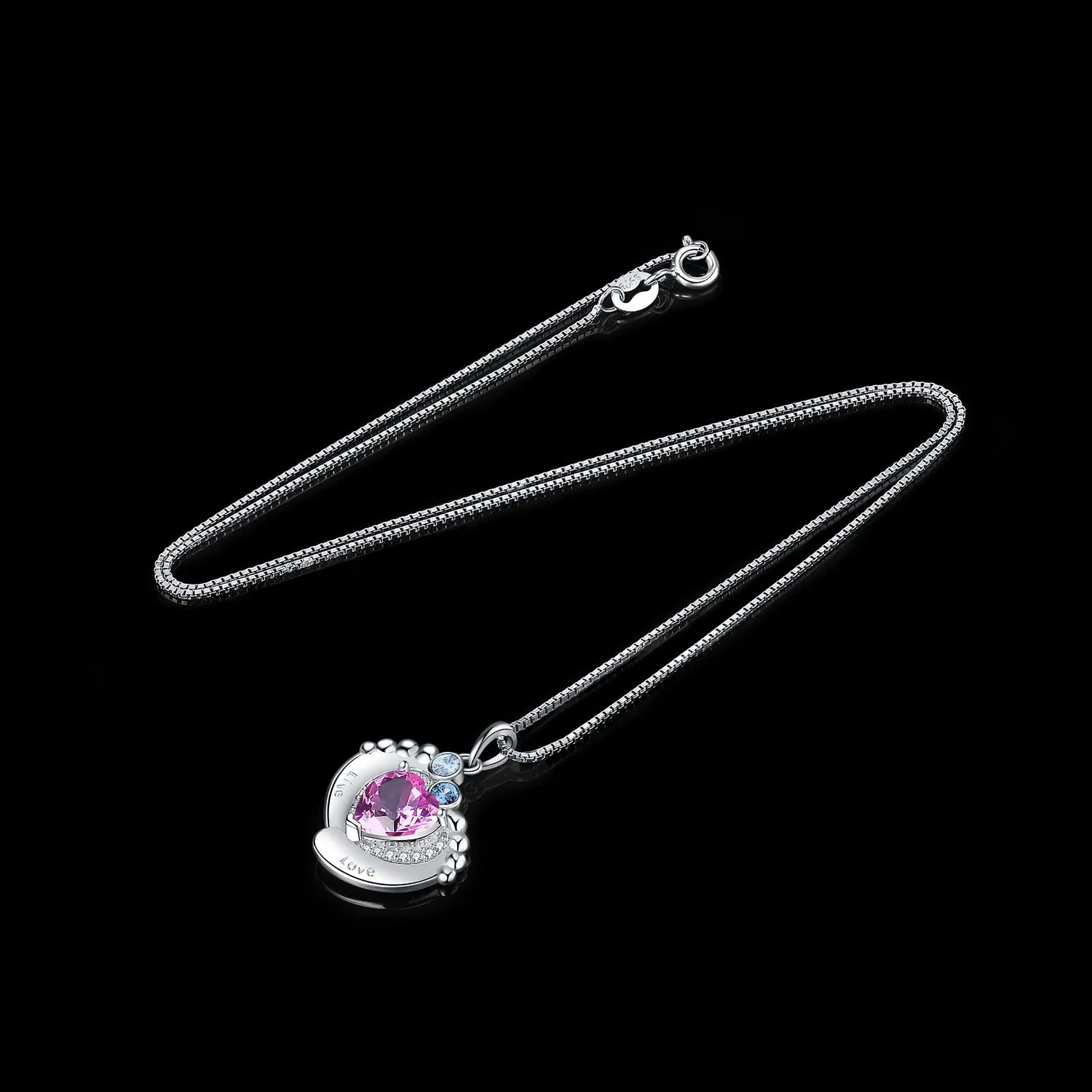 JewelryPalace Cuore Rosa 2.6ct Collana Argento 925 45cm