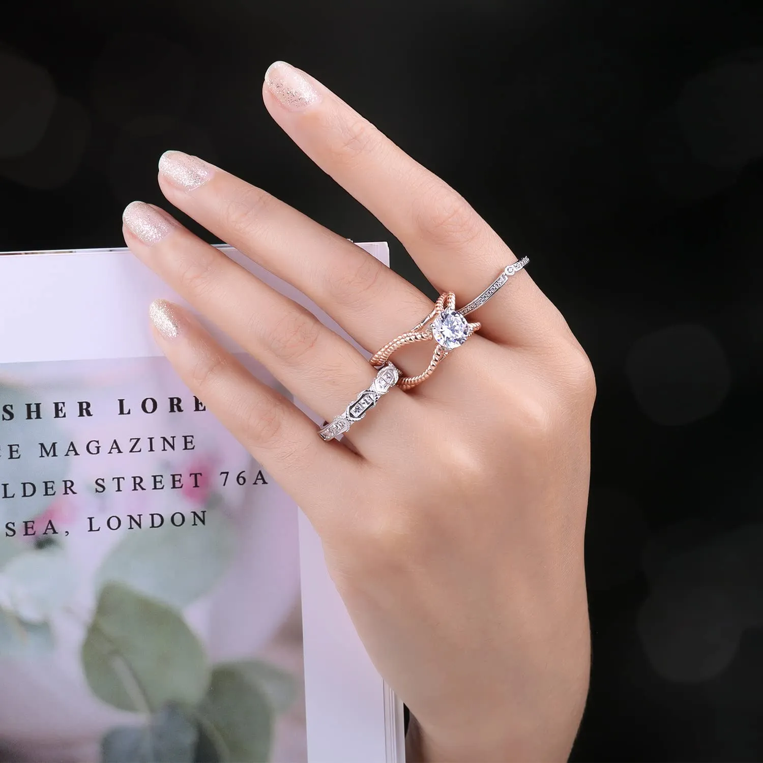 JewelryPalace Cuore Puzzle Anello Argento Solitario
