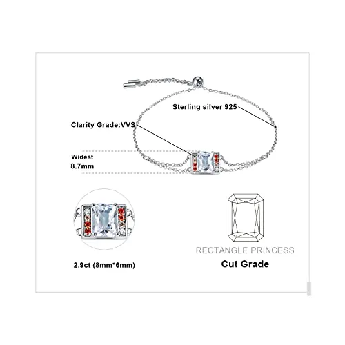 JewelryPalace Giocco 3.1ct Bracciale Argento Arancione