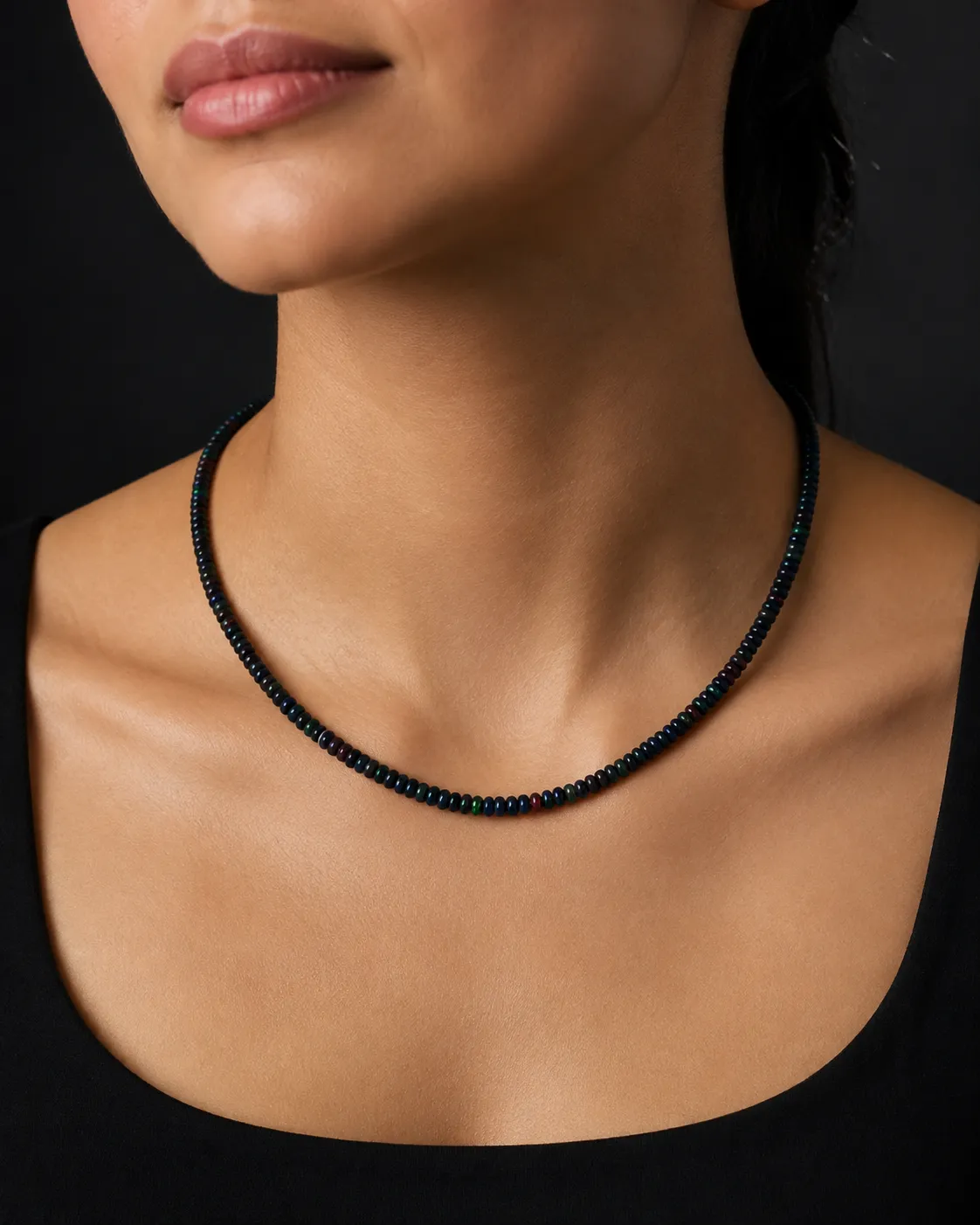 Victoria Jane Multicoloured Midnight Opal collana perle argento