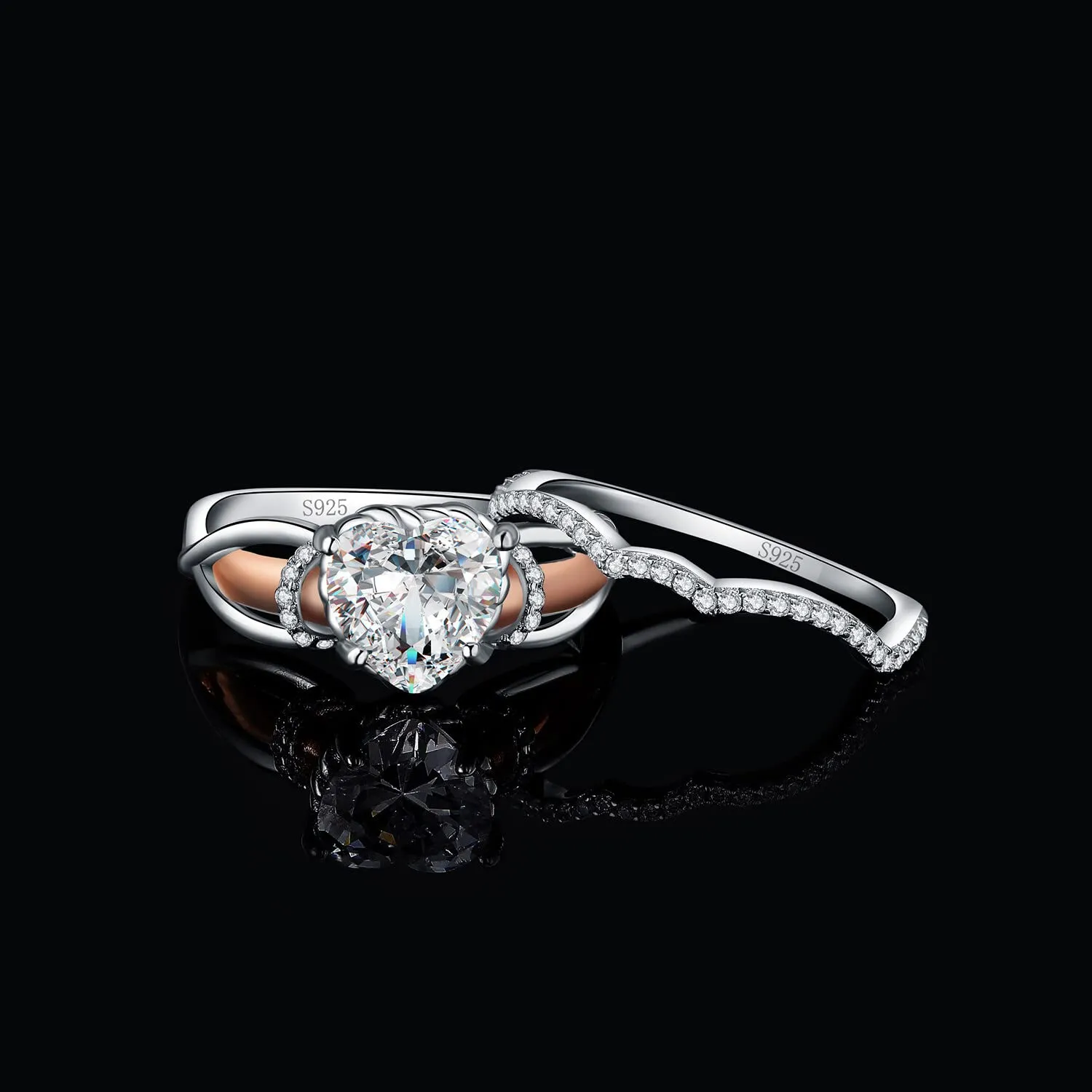 JewelryPalace Classico Cuore 2.2ct anello argento cuore
