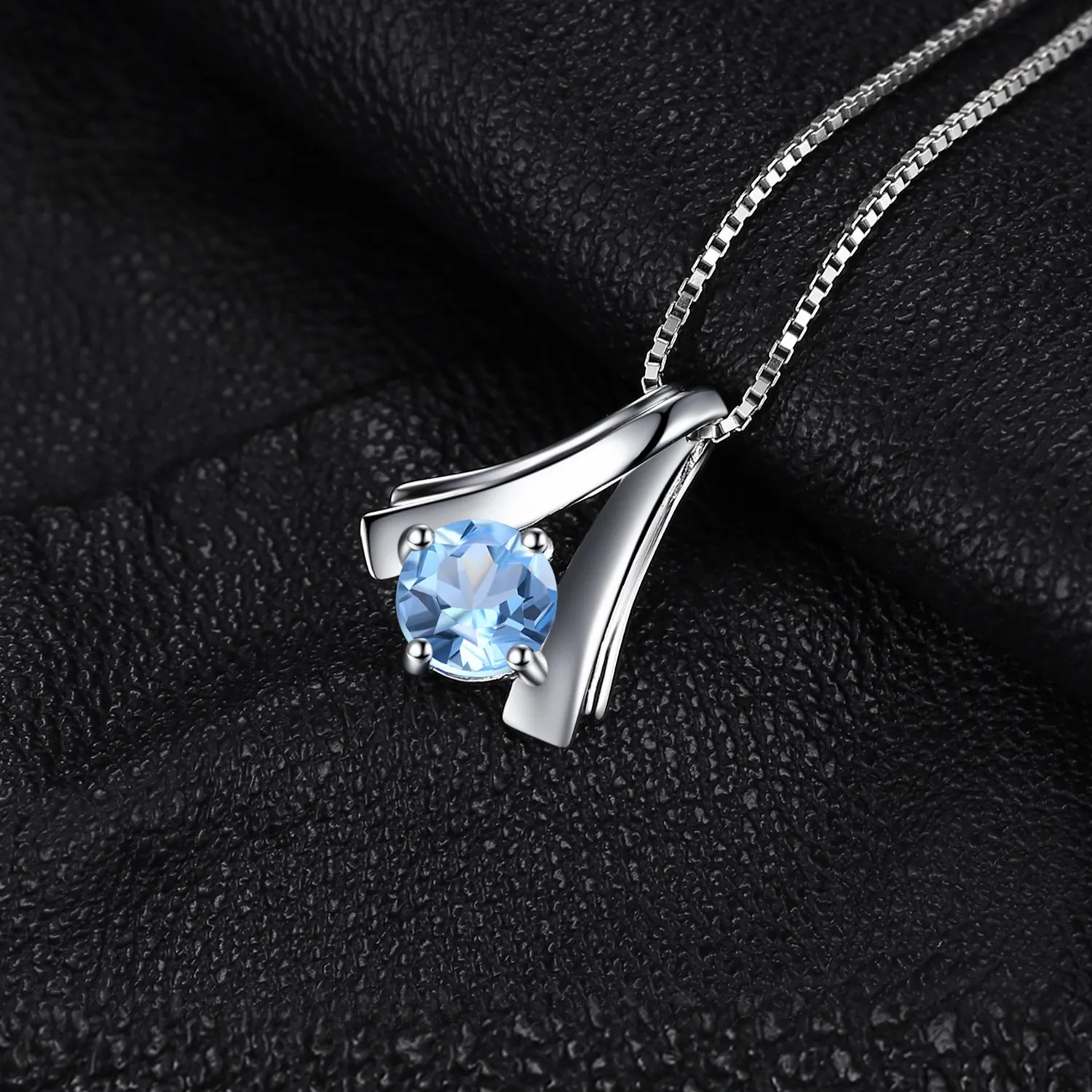 JewelryPalace Ventaglio collana topazio azzurro 45cm argento