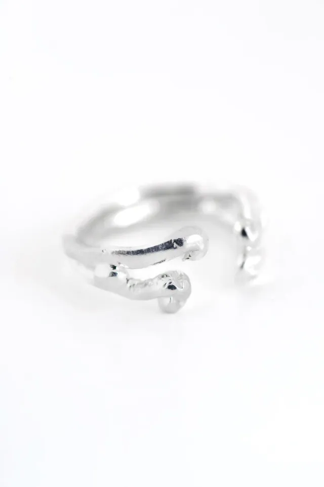 Flor Rubaja Middle Ring anello regolabile argento