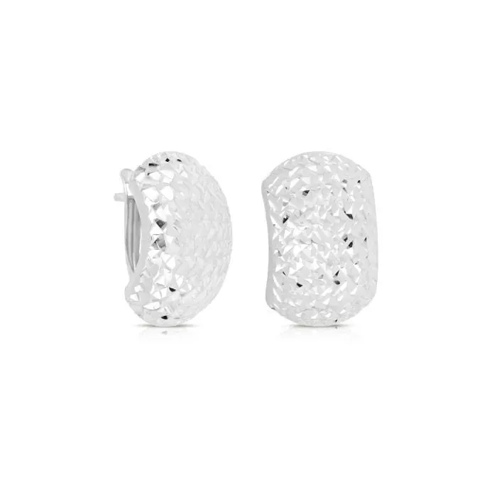 Gioielli Celiento Orecchini Stampati Oro Bianco 18kt