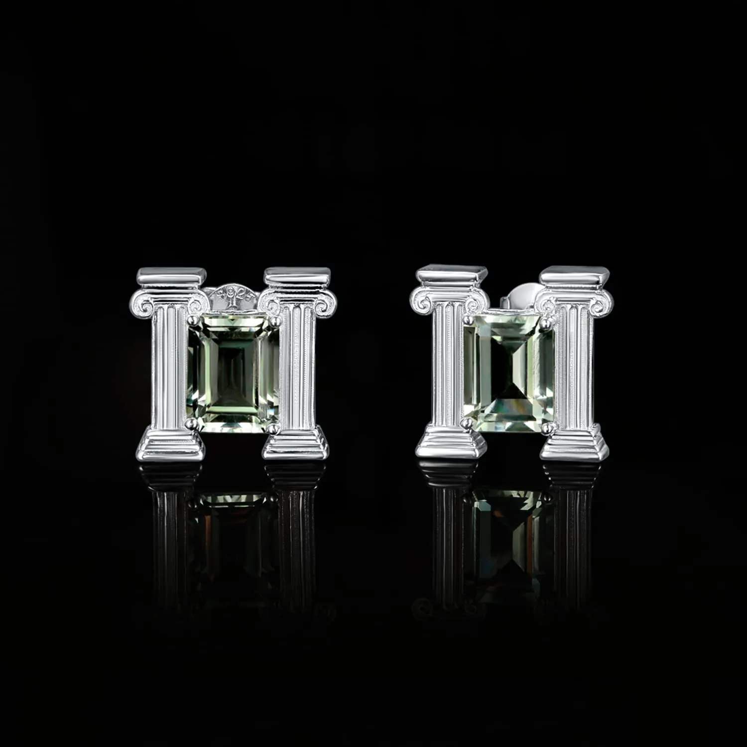 JewelryPalace Romana orecchini ametista verde argento