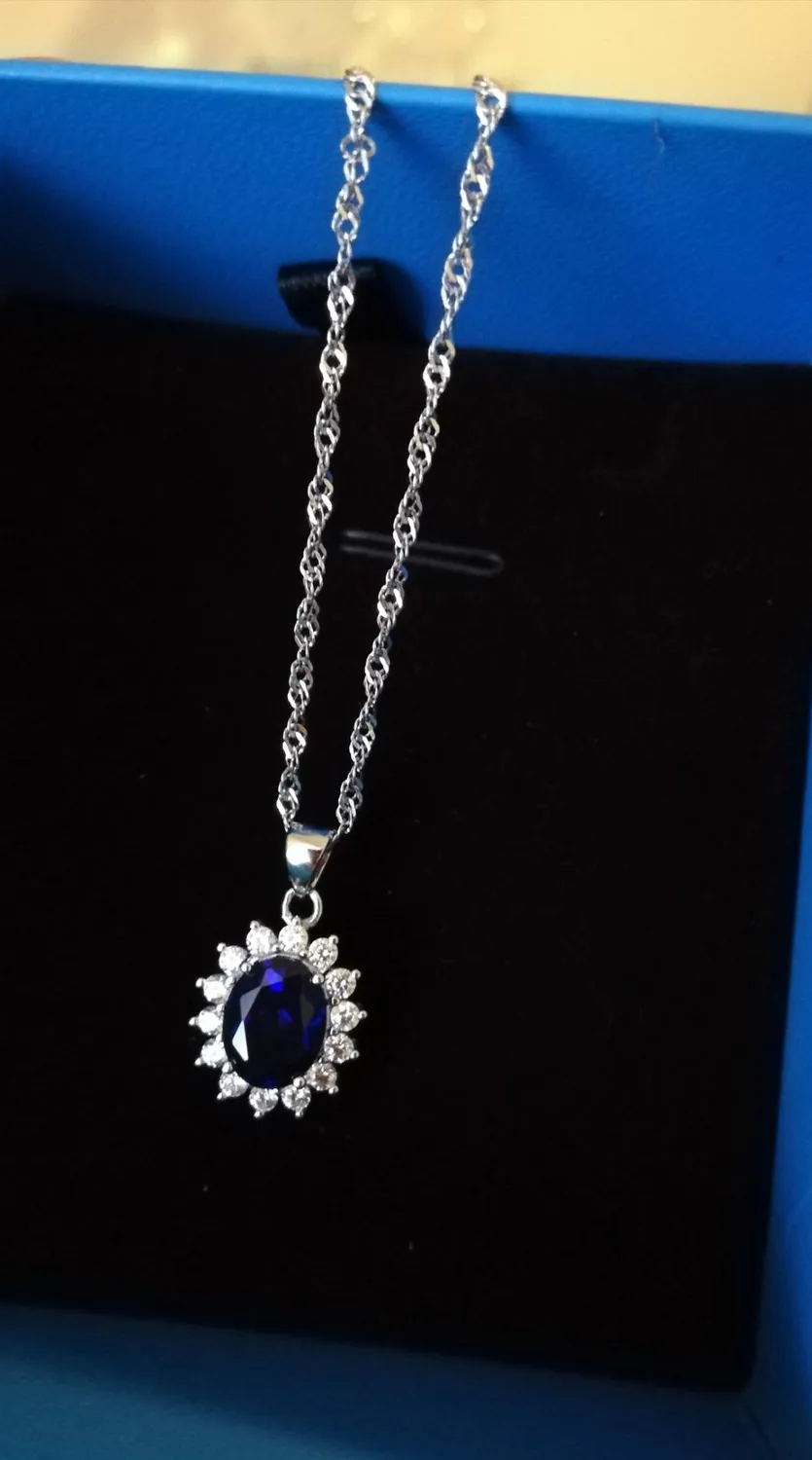 JewelryPalace Kate Middleton 08101 collana zaffiro argento