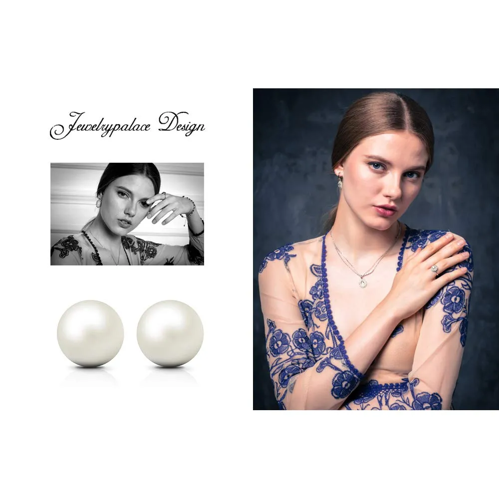 JewelryPalace Perle 6-10mm orecchini argento acqua dolce