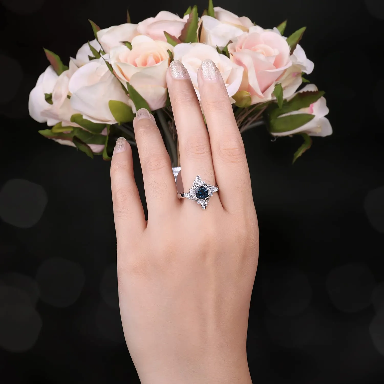 JewelryPalace Mulino Topazio Anello Argento 925 1.2ct