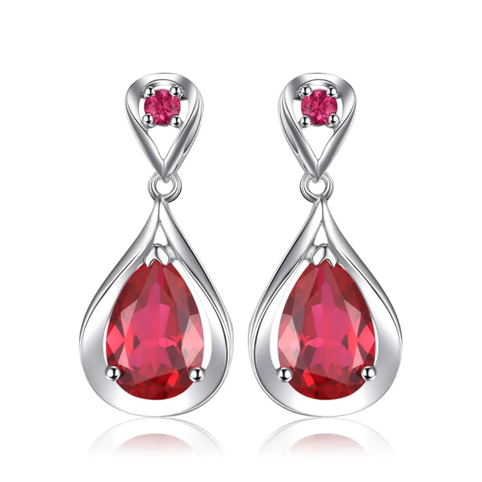 JewelryPalace Infinito 8.8ct orecchini argento rubino