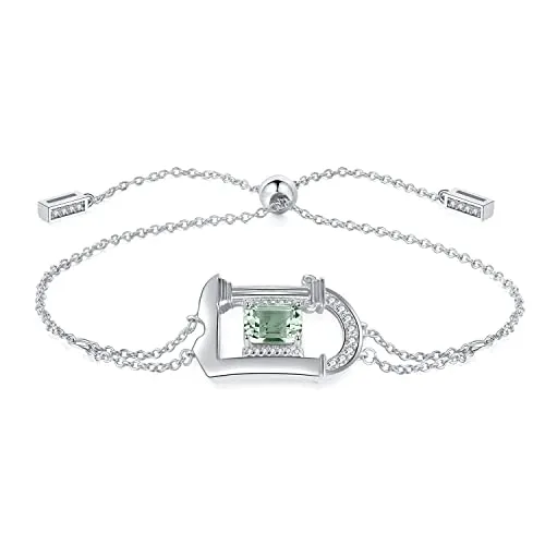 JewelryPalace Romana 2.1ct Bracciale Argento Ametista Verde