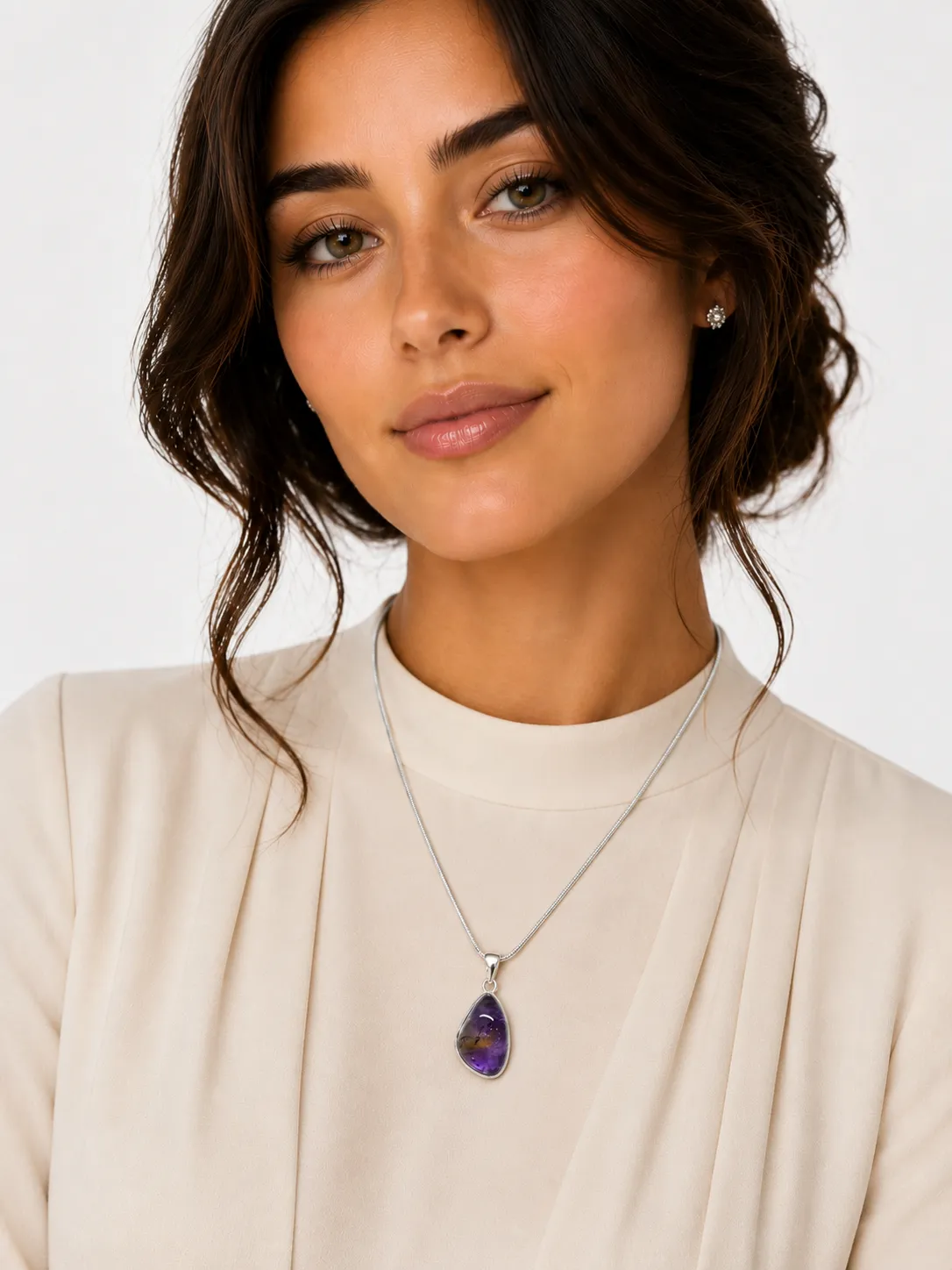 Victoria Jane Ametrine collana argento ametrina naturale
