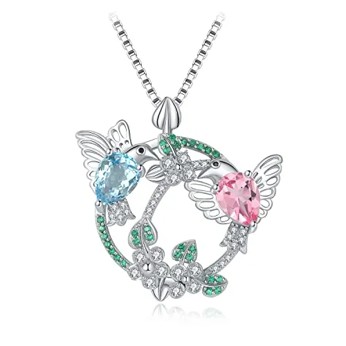 JewelryPalace Colibrì 3.2ct collana ciondolo topazio pera 45cm